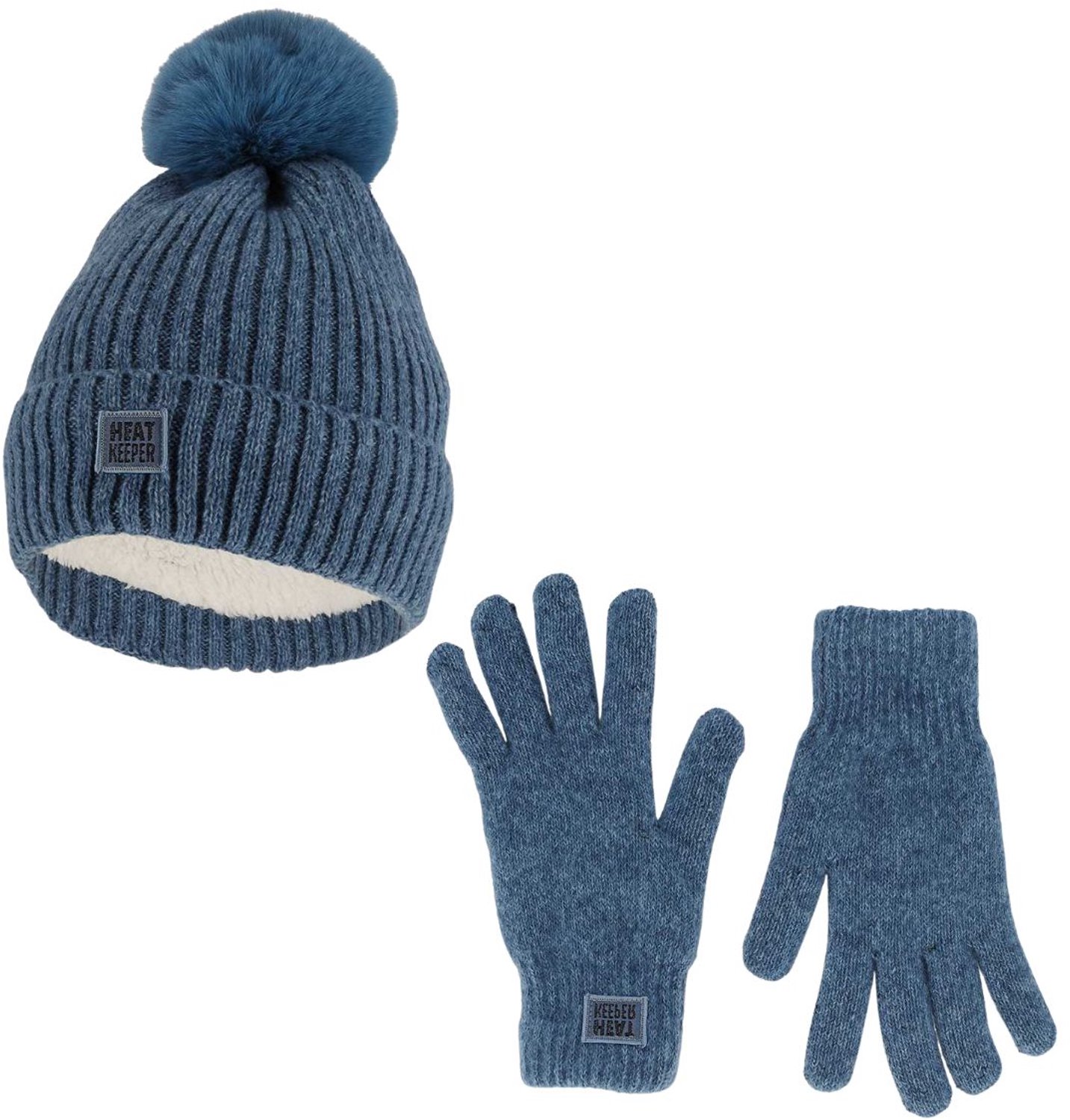 Heatkeeper Dames Winter Thermo Set - Muts + Handschoenen - Denim - One Size