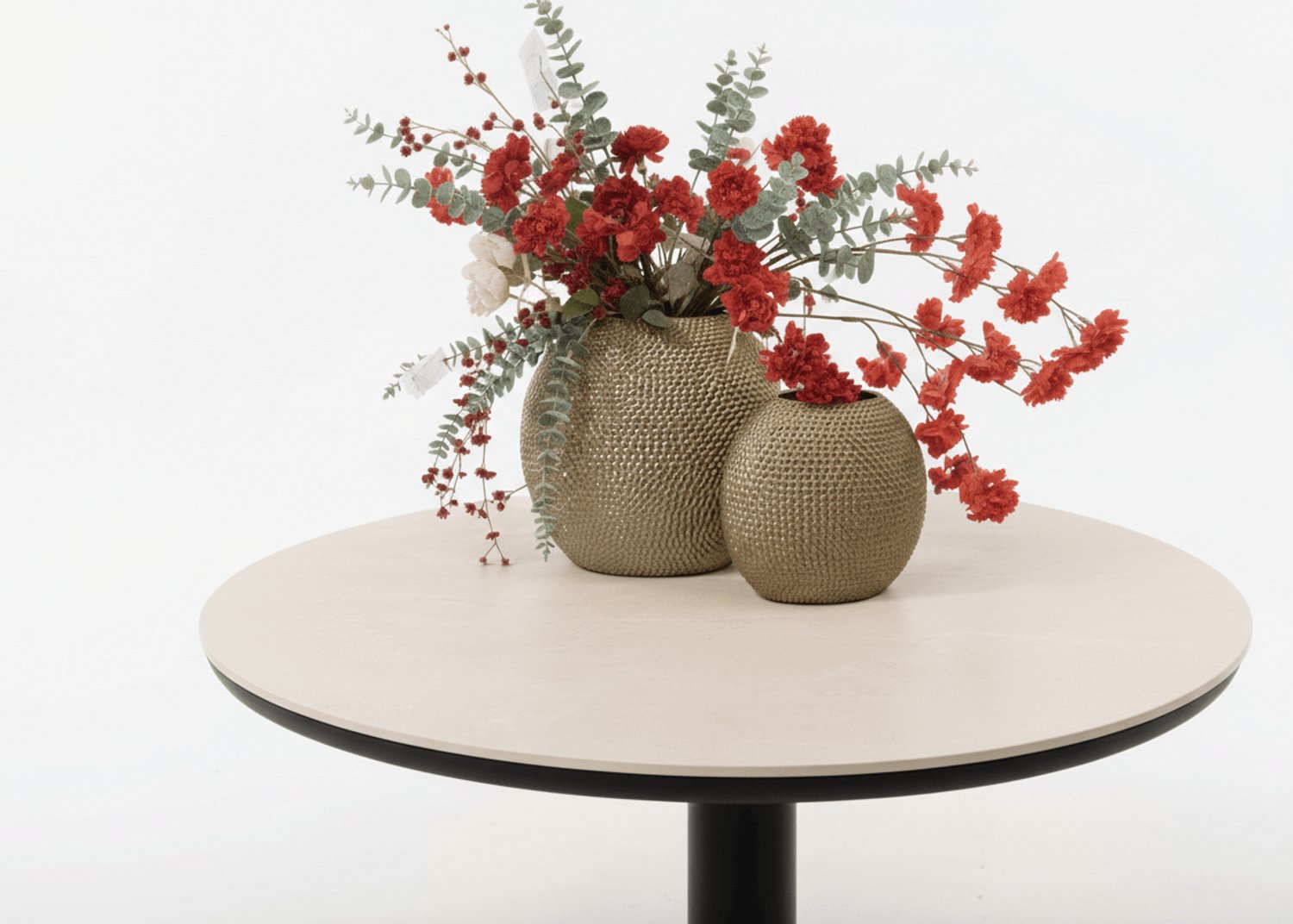 Apple Bee Melville Table dining Ø160cm Sintered Stone - Noir
