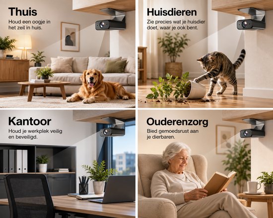Lexum® Mini Beveiligingscamera WiFi – Draadloze IP Camera – Bewegingsdetectie – Nachtzicht – Magnetisch Bevestigen – App – Binnen & Buiten — afbeelding 3
