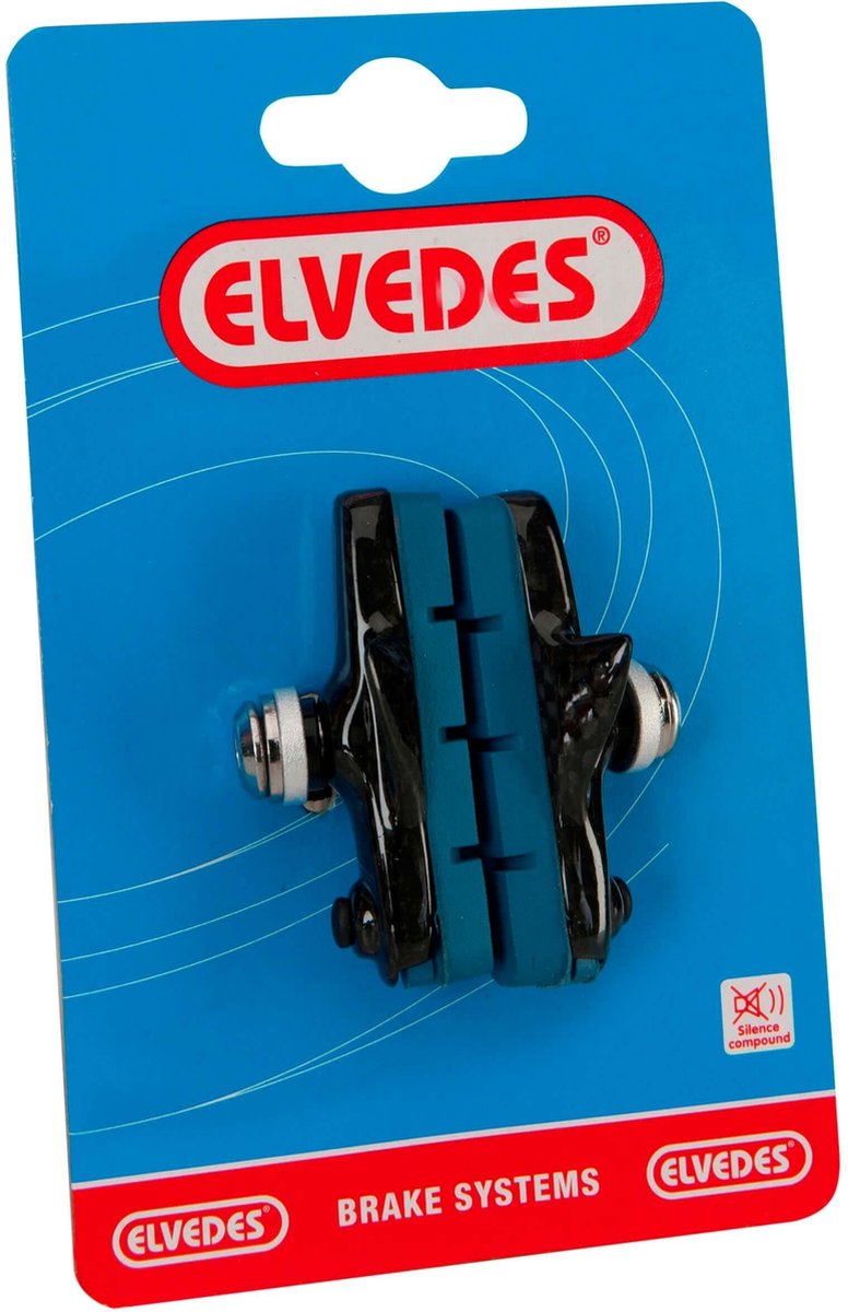 Elvedes Remblokken V-brake 55 X 11 Mm Antraciet/zwart 2 Stuks