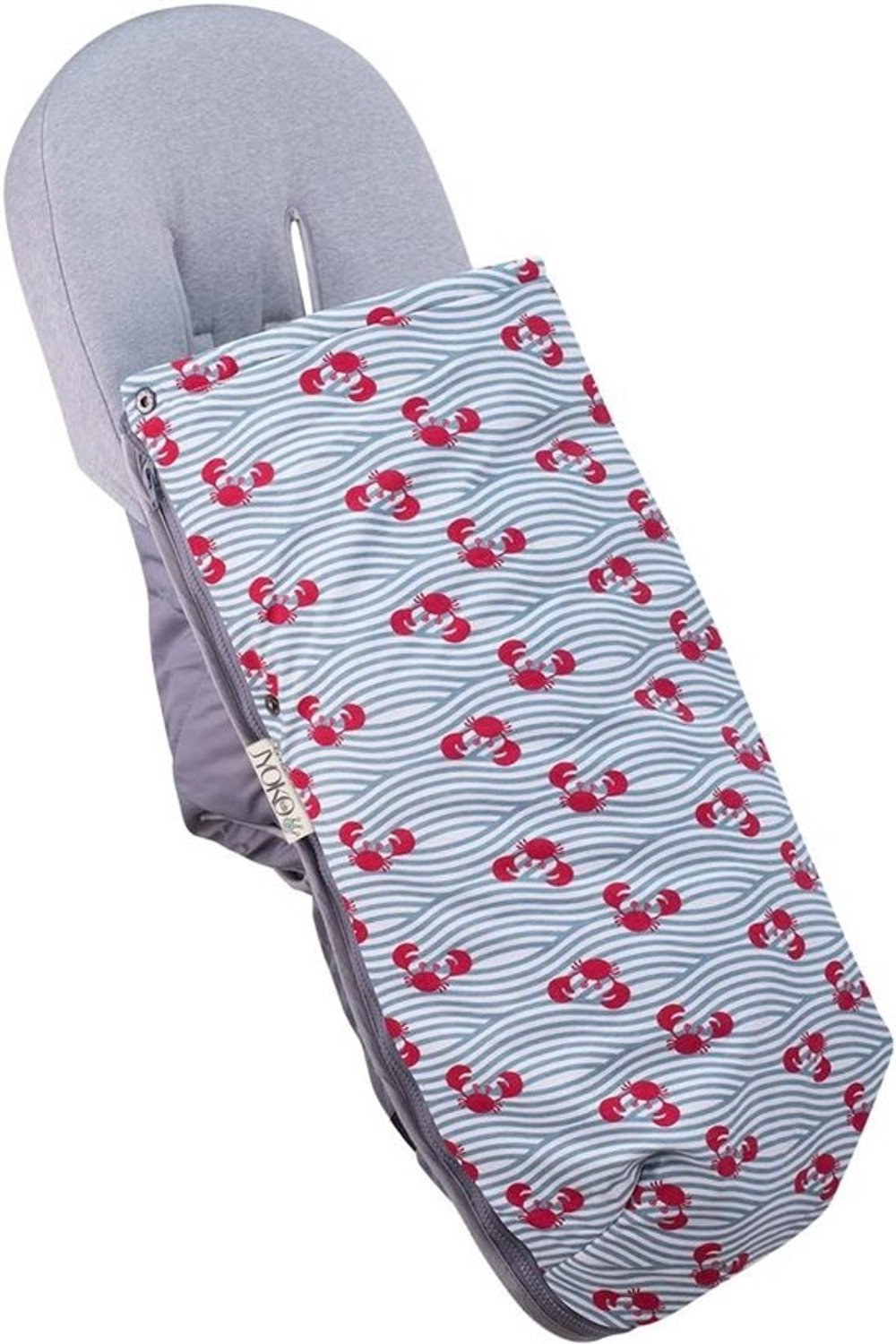 Universele voetenzak - Kinderwagenzak - Houdt baby warm - Tweedelig ontwerp - 42 x 100 cm - Crab