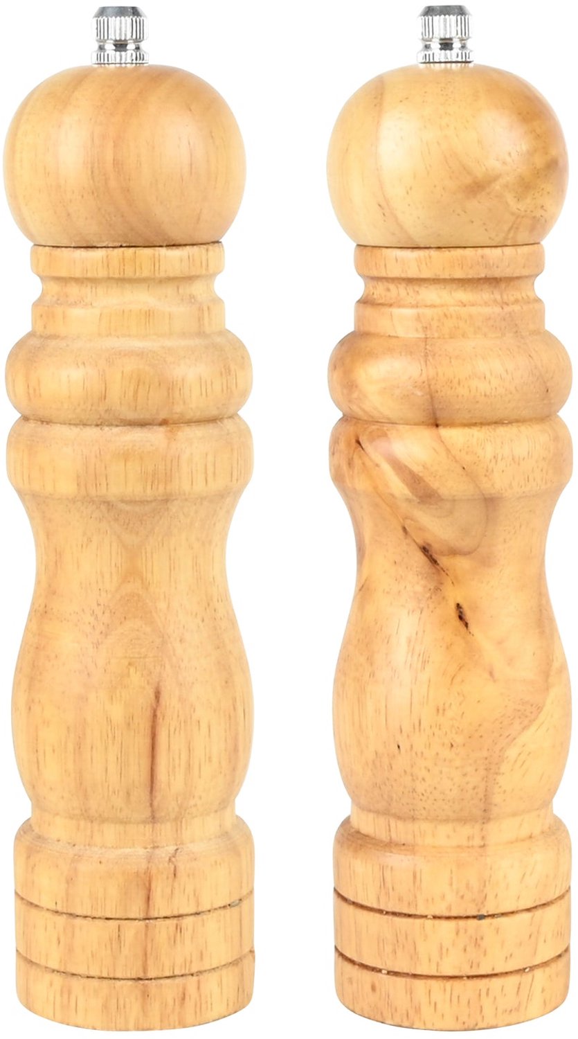Peper- en zoutmolen set – 2 stuks – Hout – 21 cm – Instelbare maling