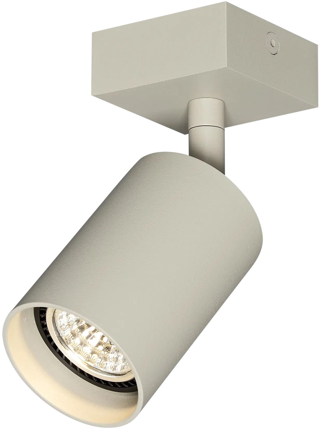 TABOO opbouwspot met 1 lichtpunt in een beige afwerking, geschikt als plafondspot voor binnenverlichting