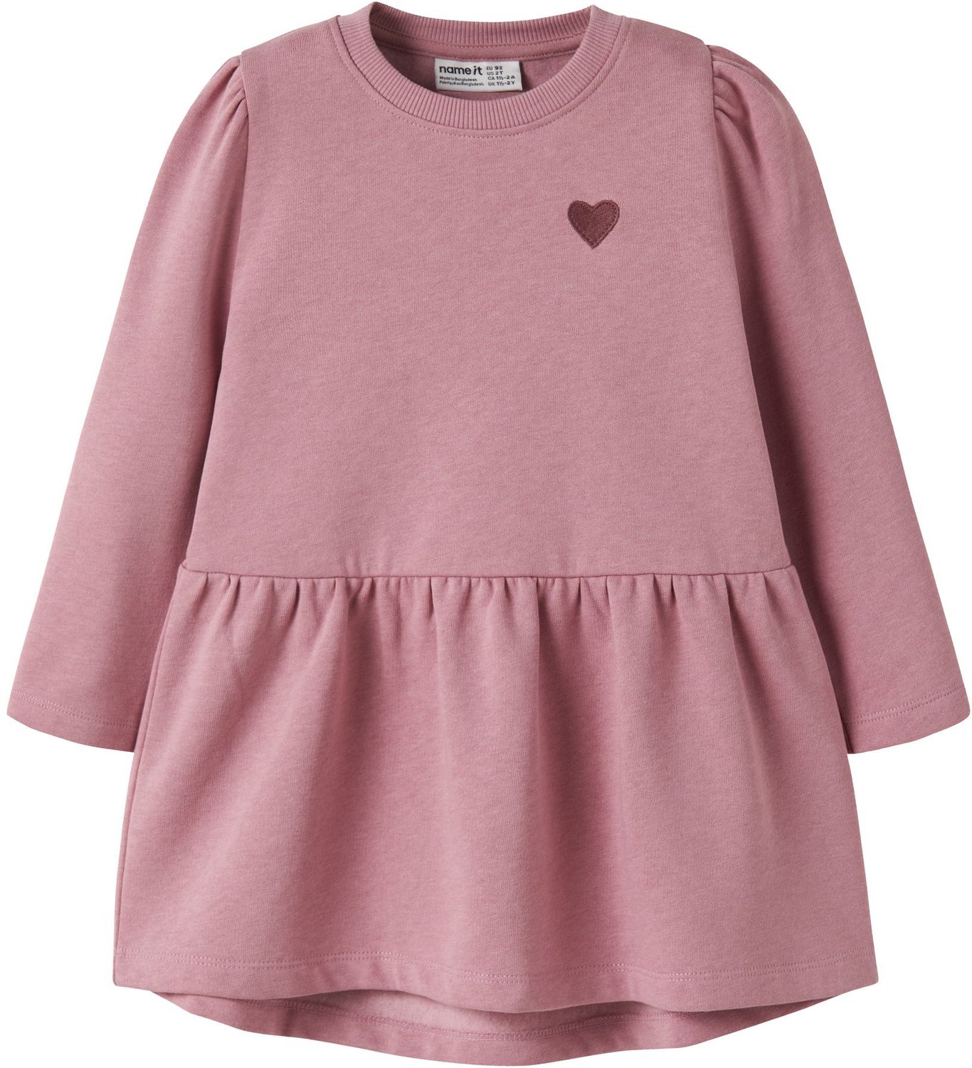 NAME IT - NMFVIMA LS SWE DRESS BRU Meisjes Jurk