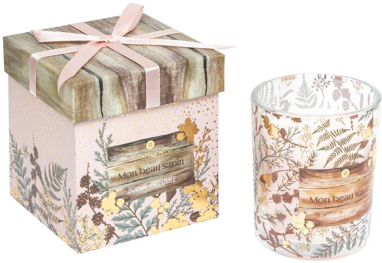 Feeric lights & Christmas Geurkaars Secret D. 8 cm H. 10 cm 210 g Rose