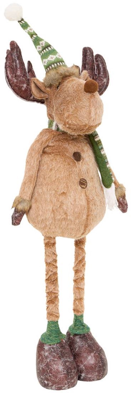 Cerf de Noël debout télescopique H. 82 cm