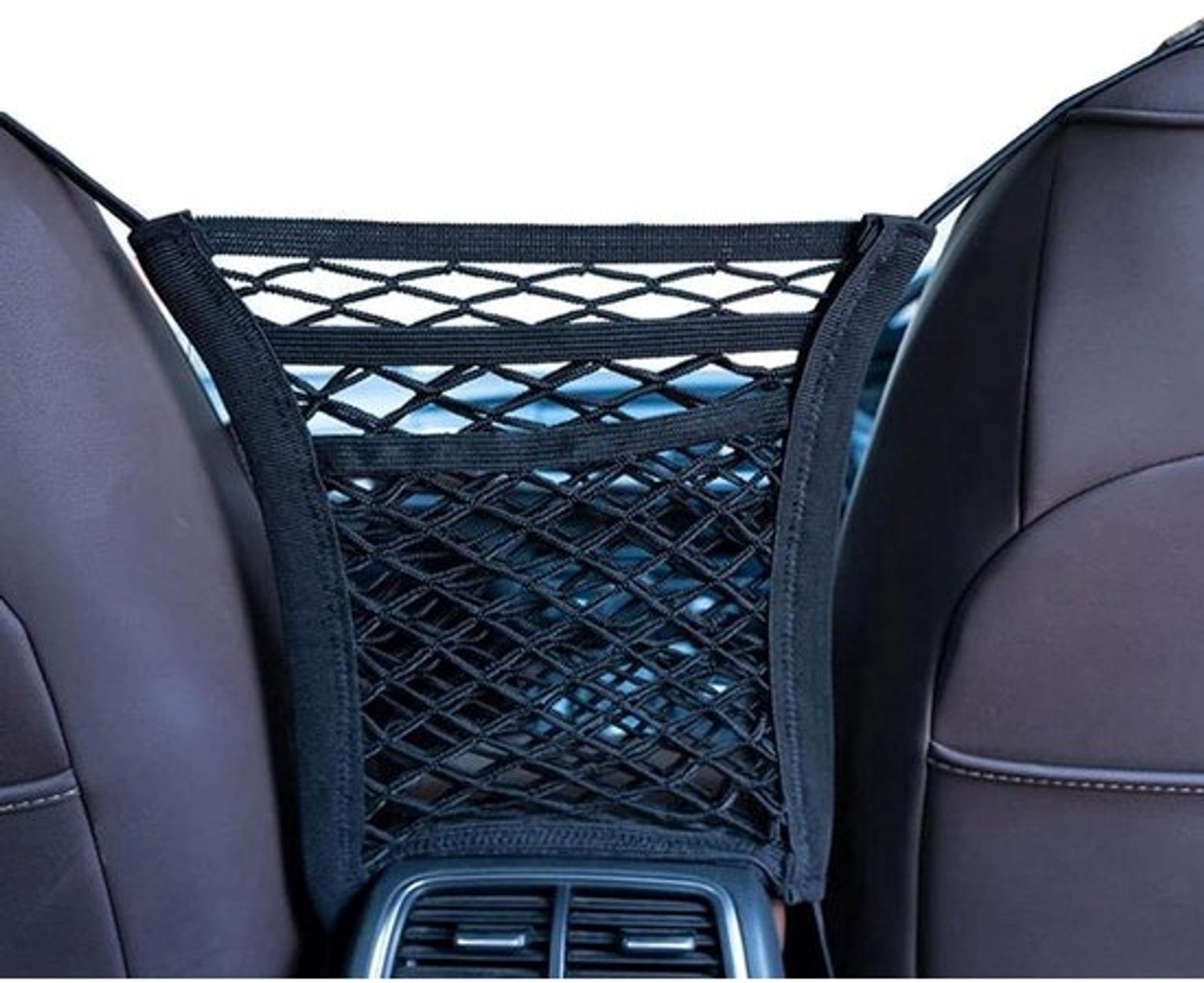 Auto-opbergnet - Scheidingsnet voor honden - Auto ordenen - 3-laags ontwerp - 1 kg - Zwart