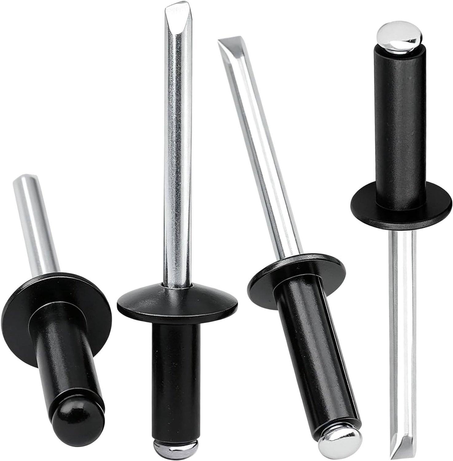 Blindklinknagels 4 x 10 mm - Aluminium, platte kop - Voor eenzijdige bevestiging in metaal en kunststof - 120 stuks - Vemera