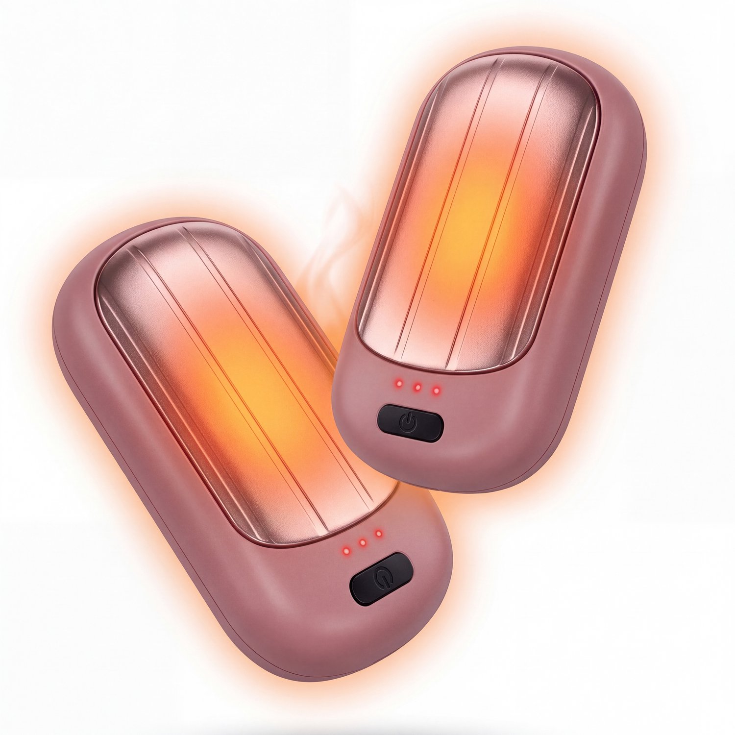 Elektrische Handenwarmers 2 Stuks - Oplaadbare Handverwarmers met 3 Krachtige Warmtestanden - Handwarmer tot 4 uur Verwarmd - Herbruikbare Handenwarmer USB-C - Compacte Handwarmers - Handen Warmer Oplaadbaar - Pocket Warmer - Roze - Silvergear