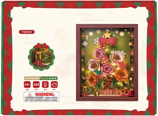 Rolife Everglow Christmas Tree by Rowood - Rowood Wooden Bloom Craft Series - TW05H - Kerst - Bloemen - Bouwpakket — cadeau in Hobby - foto 6