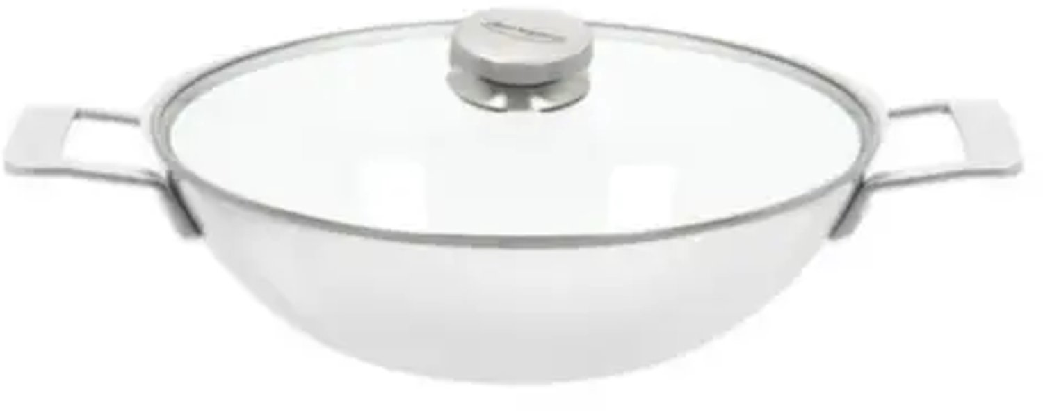 Demeyere Industry 5 RVS Wokpan - 30cm - 2 handvaten - met Gratis glasdeksel