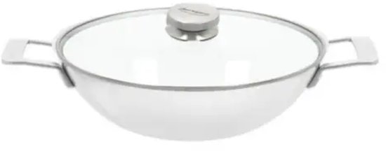 Demeyere Industry 5 RVS Wokpan - 30cm - 2 handvaten - met Gratis glasdeksel