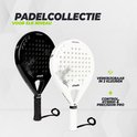 Zwarte en witte Virtufit padelrackets uit de Control-collectie, verkrijgbaar in twee kleuren.