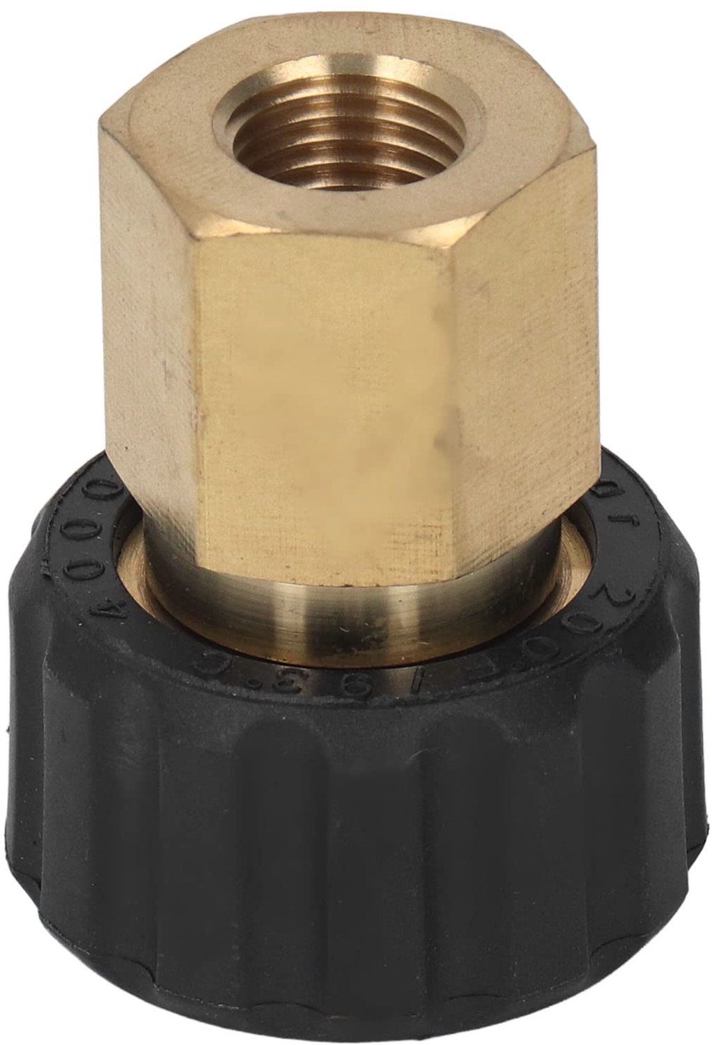 Hogedrukreinigeradapter G1/4in Naar M22 X 1,5 Mm - Messing Rubber - Vrouw-vrouw 14 Mm OD - Ideaal voor vervangingen - m-winkel
