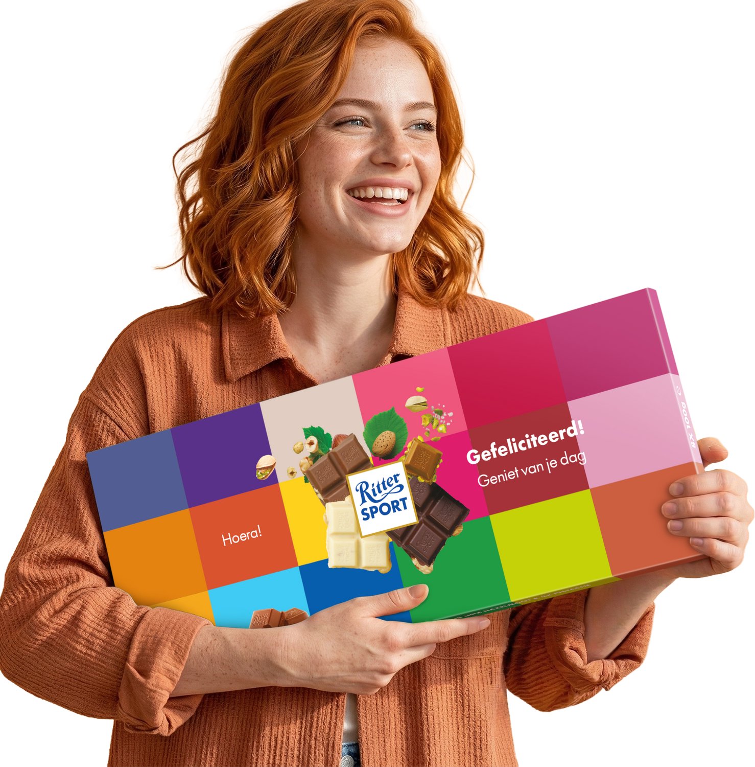 Mega Ritter Sport Happy Birthday Chocolade Cadeau – 800 gram – 8 Chocoladerepen – Verjaardag Cadeau