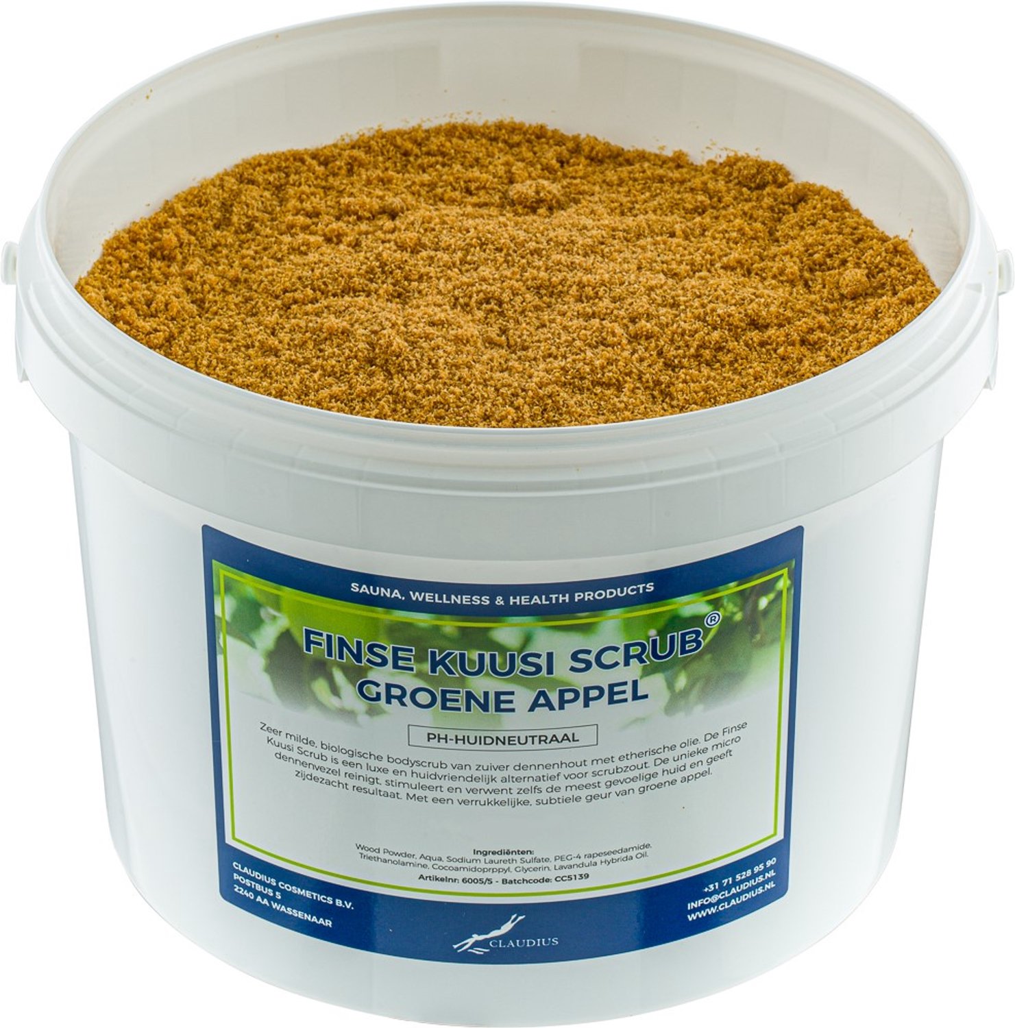 Claudius Kuusi Scrub Groene Appel 1 liter - Hydraterende Lichaamsscrub - Body Scrub