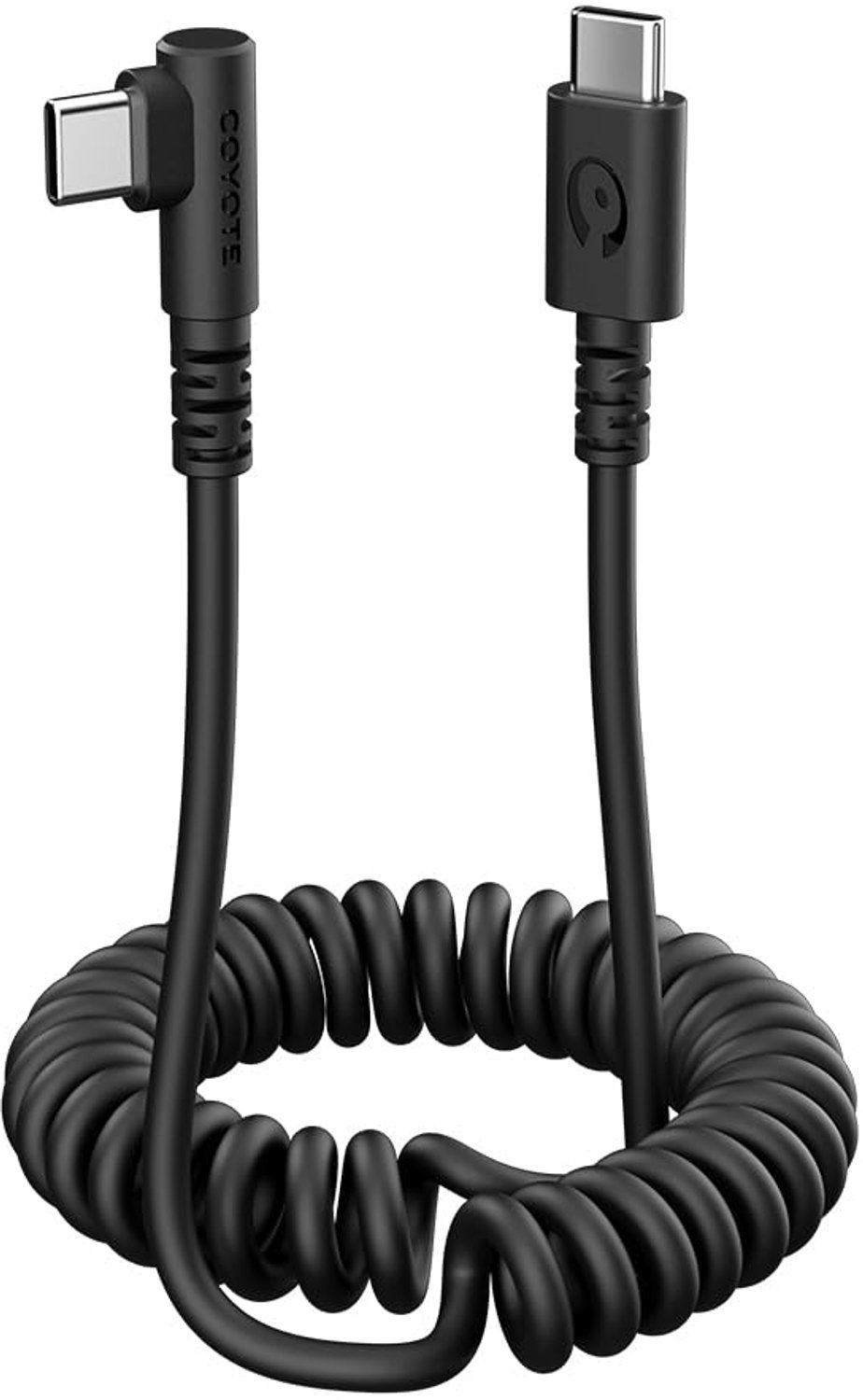 Coyote Intrekbare USB-C naar USB-C Kabel - 40-120 cm - Haaks - Coyote Max