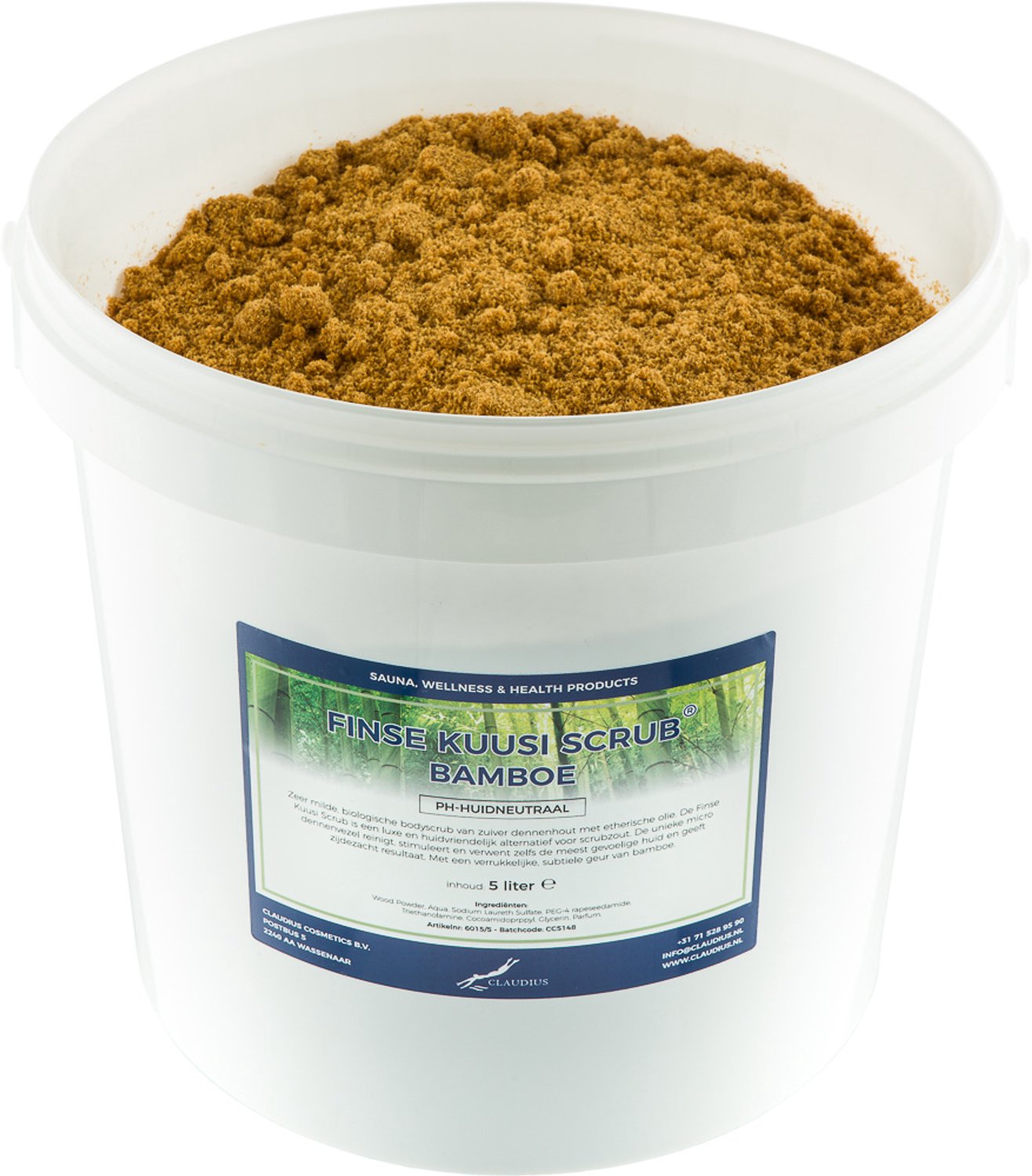 Claudius Kuusi Scrub Bamboe 10 liter - Hydraterende Lichaamsscrub - Body Scrub