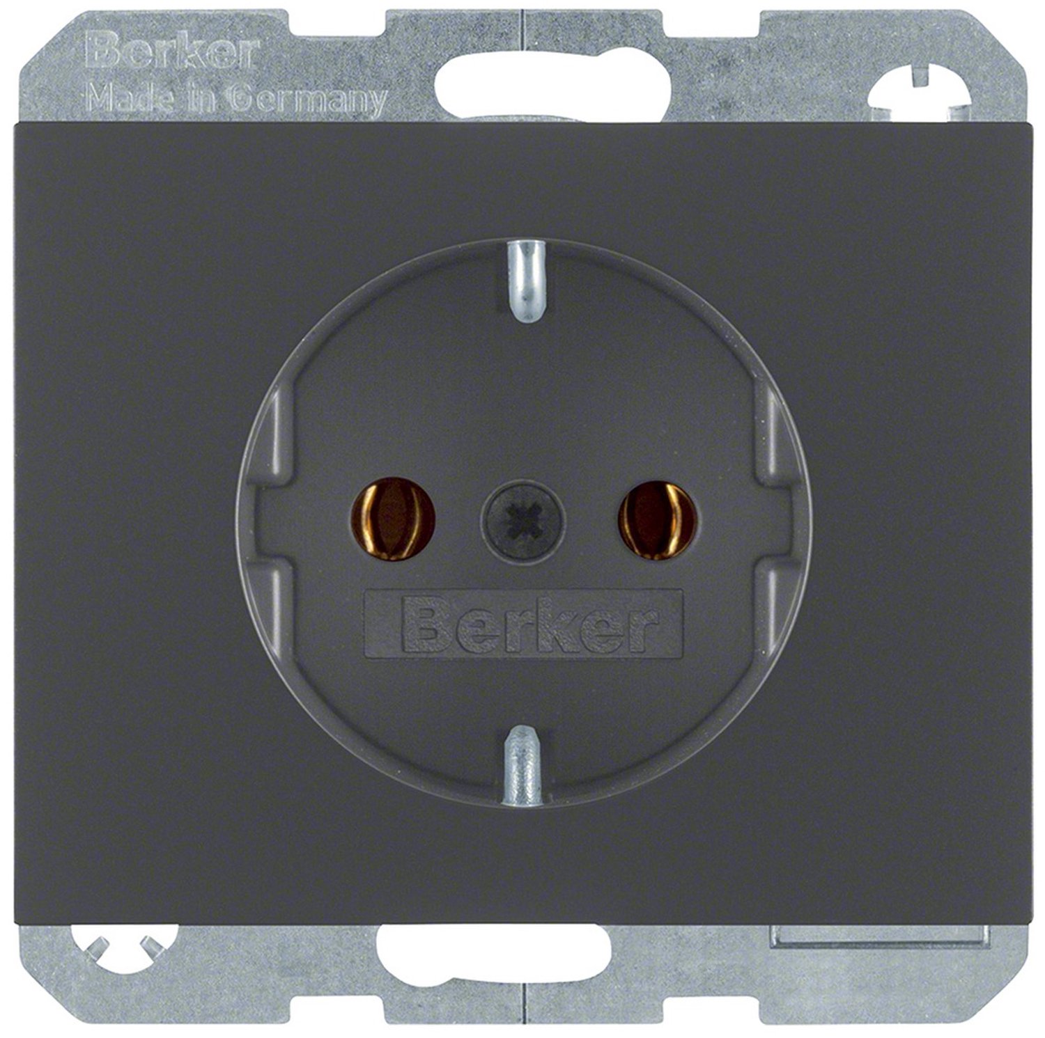 BERKER K1 Inbouw wandcontactdoos (wcd) RA 1-voudig antraciet