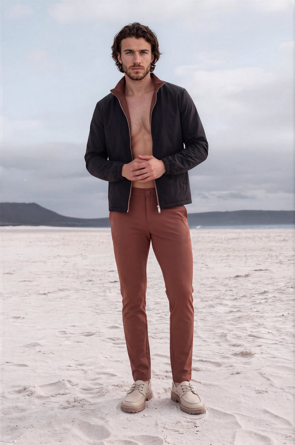 MI PIACE - Travel Men Broek 202004 Brown Stone - Maat : L