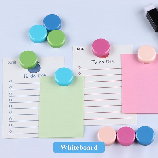 80 Stuks Koelkastmagneten, Kleine Sterke Magneten voor Koelkast, Whiteboard, Kluis, Kantoor, Klaslokaal & School, Decoratieve Ronde Schattige Mini Magneetjes voor Knutselen en Huis (5 Kleuren) — afbeelding 5