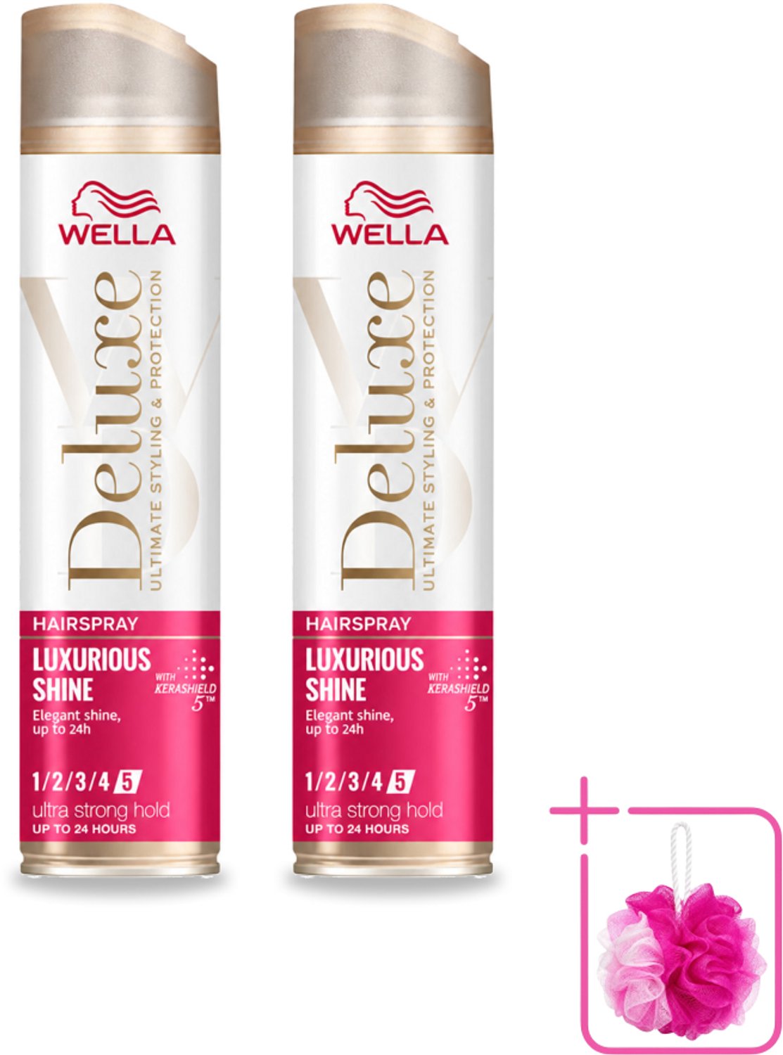 2 x Wella – Deluxe Luxurious Shine – Haarspray – 250 ml - Bulkverpakking - Haarspray - Douchemop - Glans