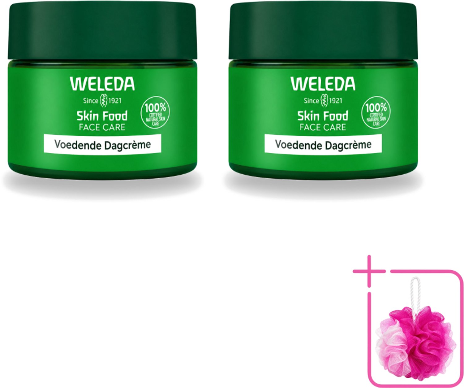 2 x WELEDA - Dagcrème Skin Food - Voedend - 40 ml - Bulkverpakking - Huidverzorging - Douchemop - Voedende crème