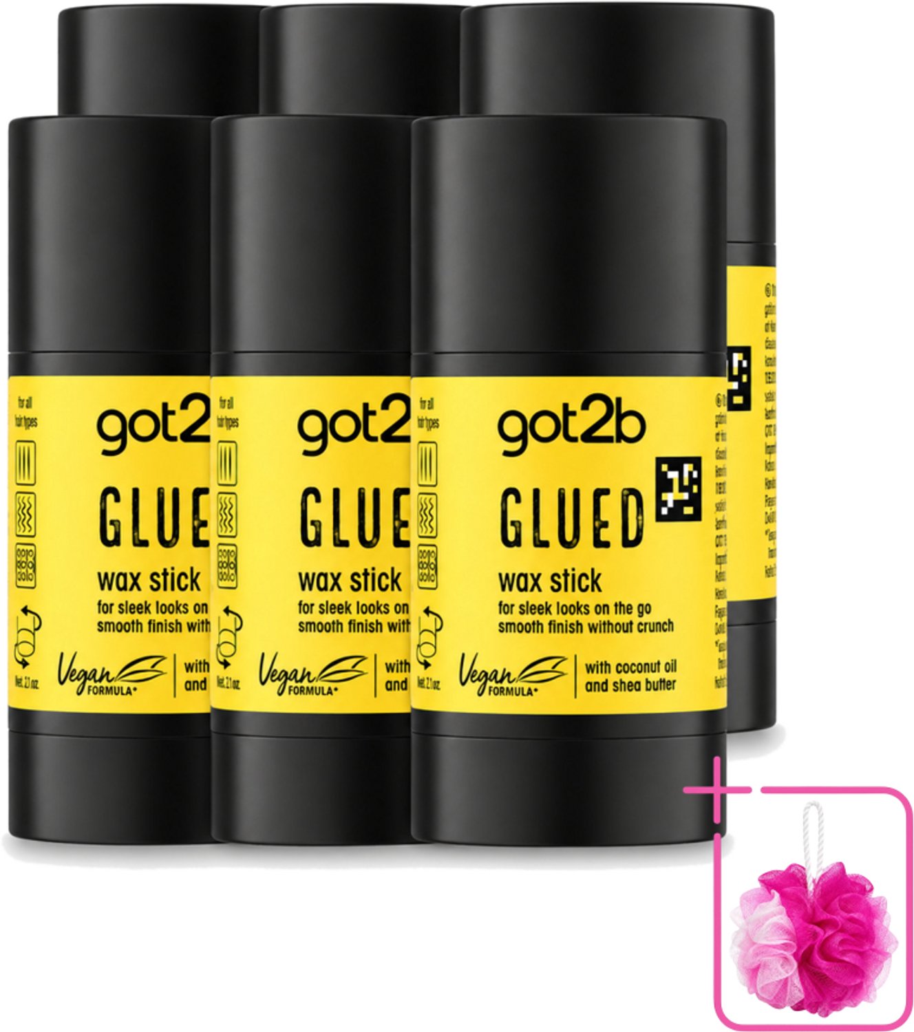 6 x Got2B - Wax Stick - Glued - 50 g - Bulkverpakking - Haartype - Douchemop - Strak haar