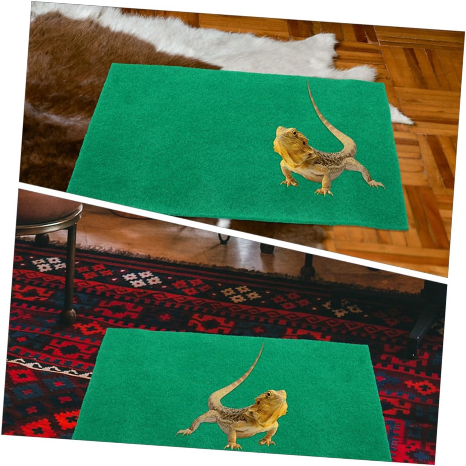Happyyami 3stuks Reptiel Tapijt Polyester Lizard Snake Turtle Terrarium Mat Ademend Waterabsorberend Geschikt Voor Hagedissen Schildpadden Dierbenodigdheden