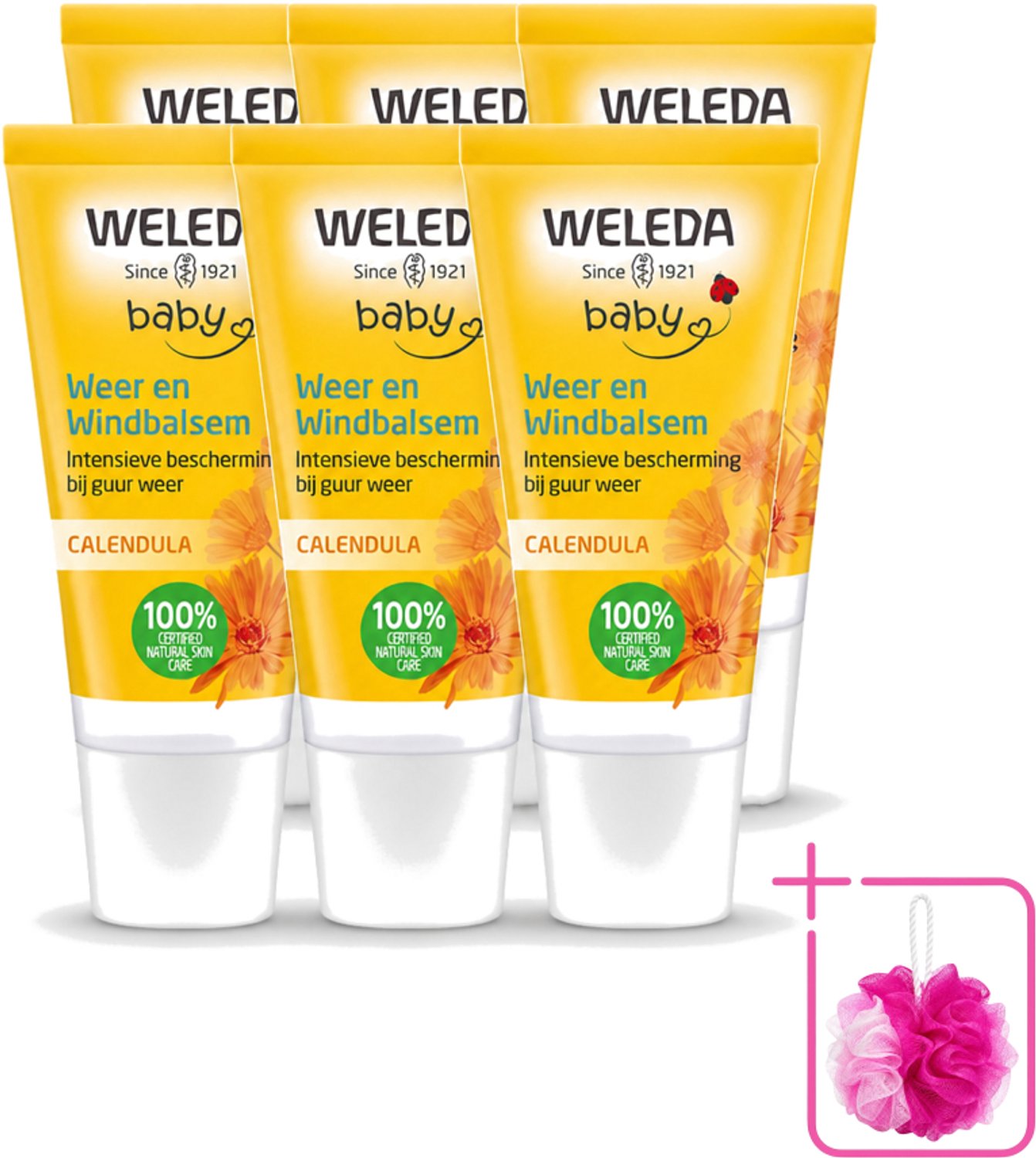 6 x WELEDA - Weer & Windbalsem - Baby & Kind Calendula - 30 ml - Bulkverpakking - Babyhuid beschermen - Winterbeschermende balsem