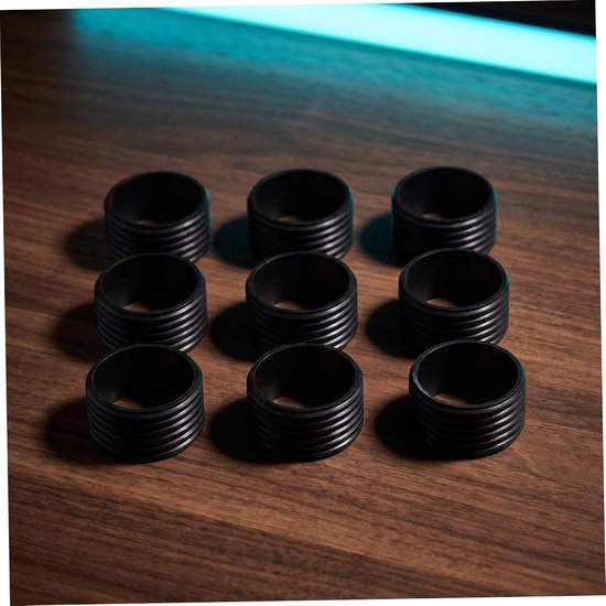 10 Stuks Delige Tennis Racket Grip Sealing Bands Elastische Waterdichte Siliconen Fixatieringen voor Buitenwedstrijden Antislip Overgrip Tape Retainer Eenvoudige Installatie zonder — afbeelding 5
