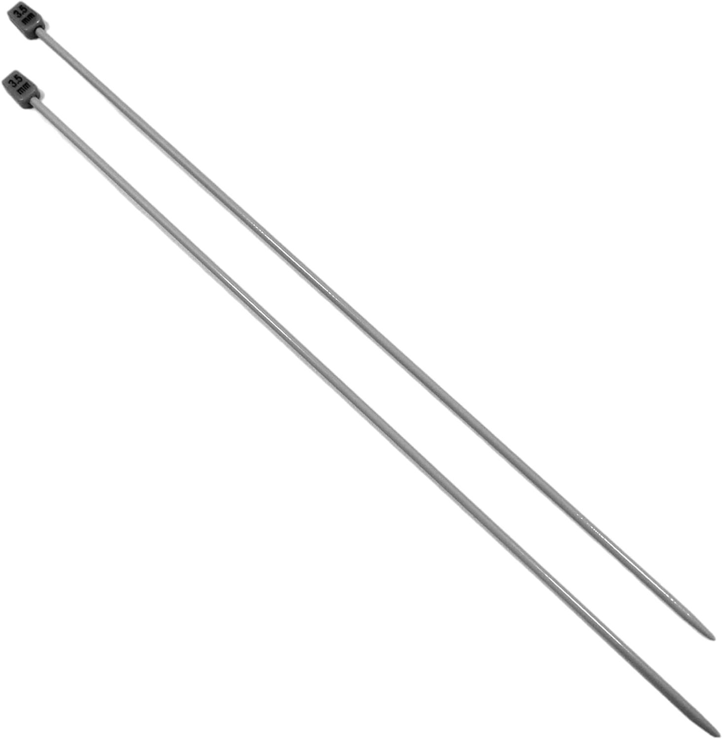 Paar breinaalden 2,5 mm x 35 cm, lange naalden, ideaal voor breiprojecten, geschikt voor beginners en experts (1 paar, 15 mm x 35 cm)