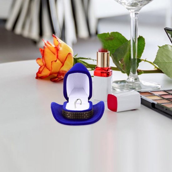 2stuks Delige Hoed Displayhouder Decoratieve Sieradenopslagdoos Compacte Luxe Ringdoos Prachtig Voor Reis Dagelijks Gebruik — afbeelding 3
