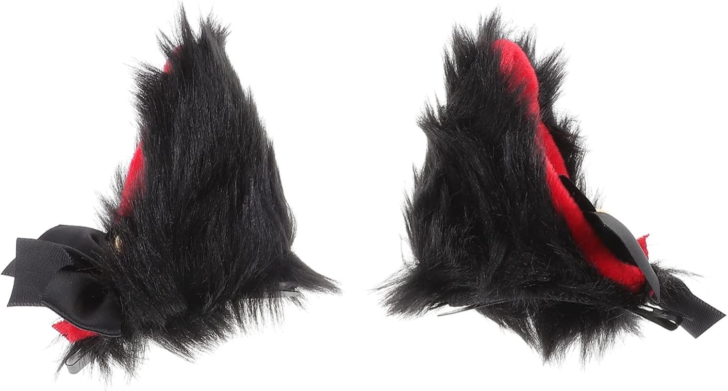 1 Paar Dierlijke Oren Haarclips Vrouwen van Zachte Kattenoren Haaraccessoires Cosplay Halloween Feestdagen Speciale Gelegenheden