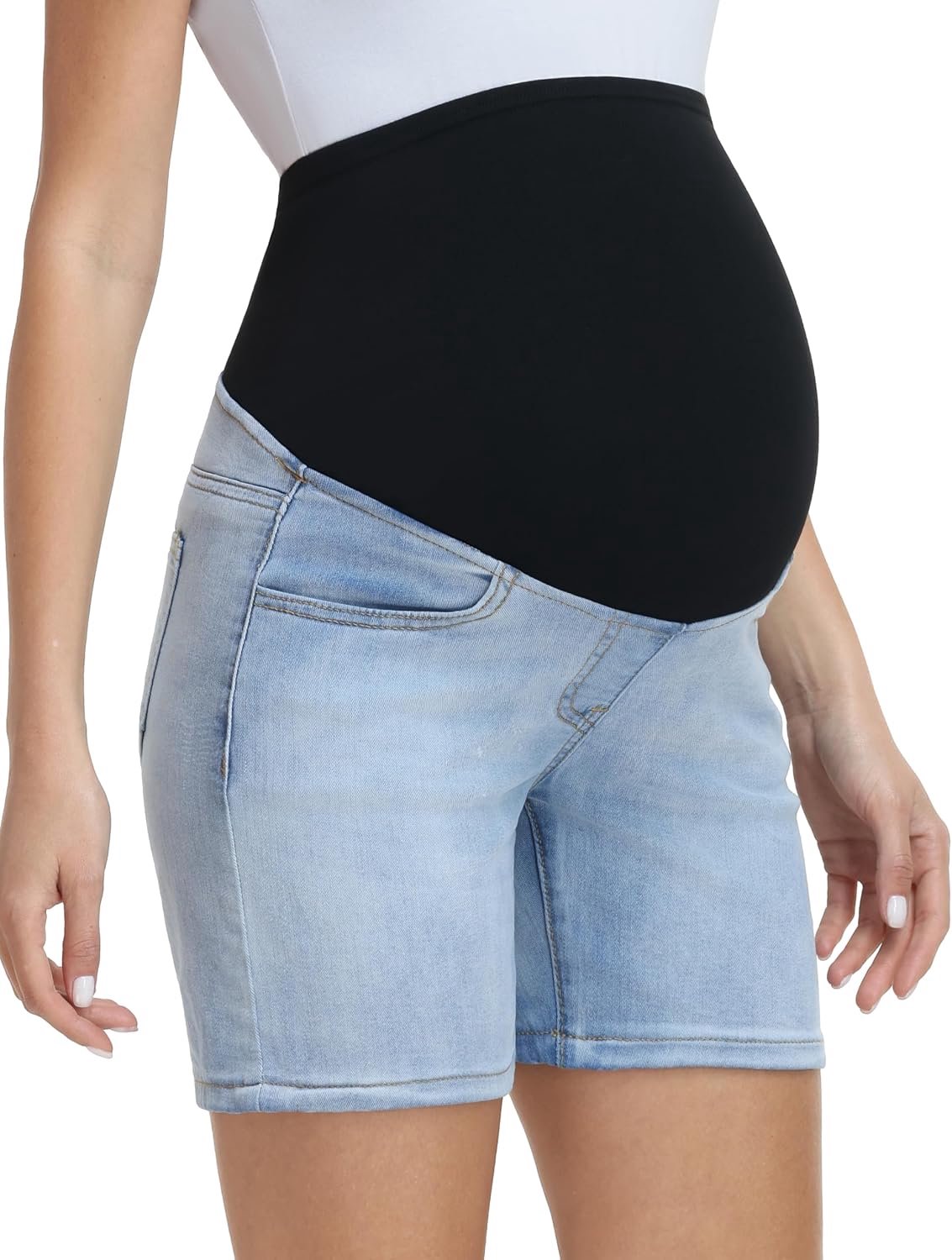 Jeans Shorts Zwangerschapsshorts Jeans boven de buik Trendy Zomer Positie Jeans Korte Positie Jeans Shorts