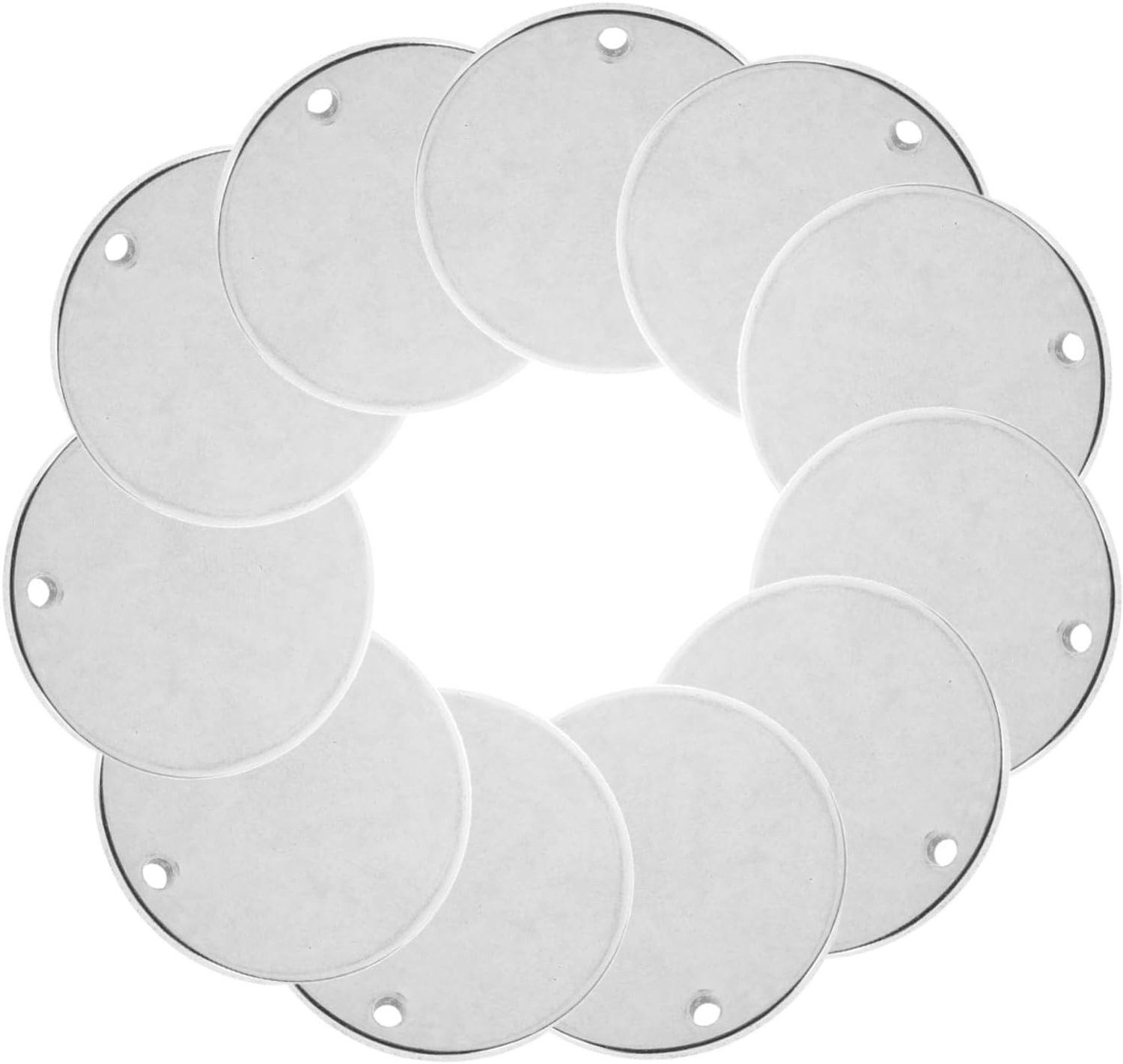 Happyyami 100stuks Ronde Stempel Blanks Rvs Hondenlabels Met Gat Gepolijste Tags Voor Sleutelhangers Sieraden Maken Huisdier Id Tags Graveren