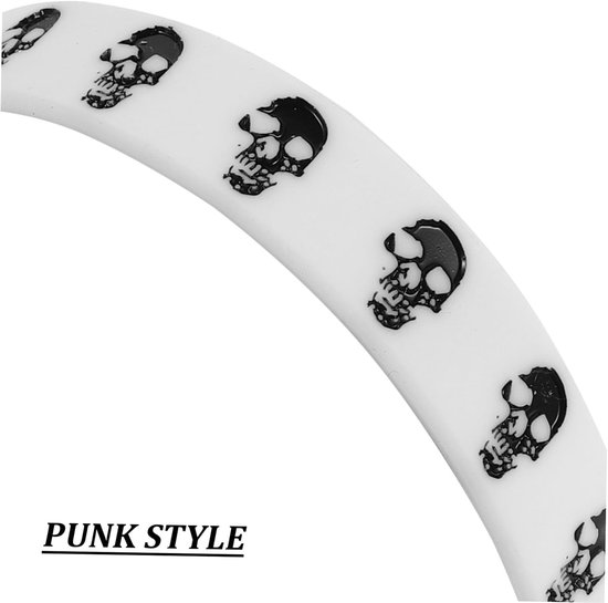 20 Stuks Skull Silicone Sports Polsbandjes Elastische Ademend Unisex Armband voor Hardlopen Fitness Teamactiviteiten Stretchy Sportarmband voor Hiphop Feestjes — afbeelding 5