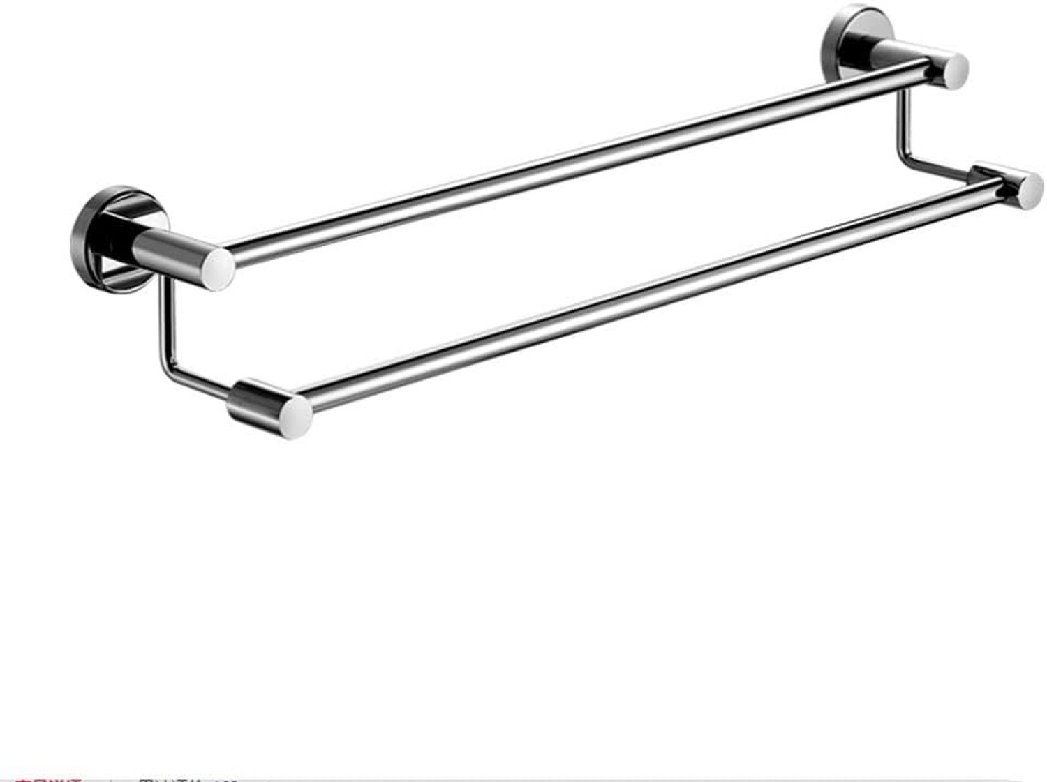Handdoekrek Dubbele handdoekbar 40-80cm 304 Rvs Wandmontage Handdoekrek Douche Badhanddoek Rail Handdoekhouder Plankbadkamer Badkamerhouder(80cm)