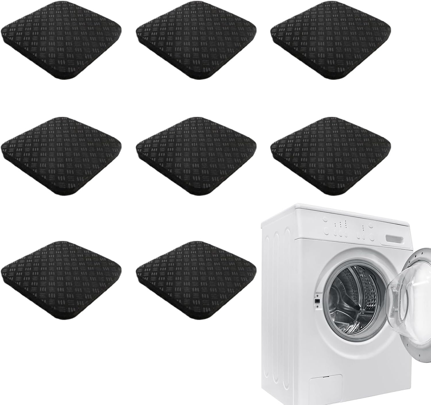 Loopbandkussens van siliconen, antislip oppervlak, duurzaam materiaal, set van 8, vloerbeschermingsmatten voor sporttoestellen, geluidsreductie, sportschool D