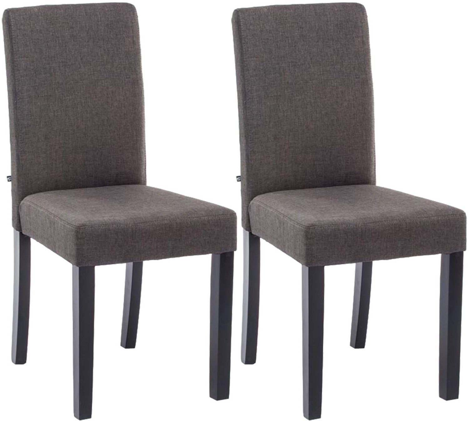 Eetkamerstoelen - Set van 2 - Stof - Donkergrijs