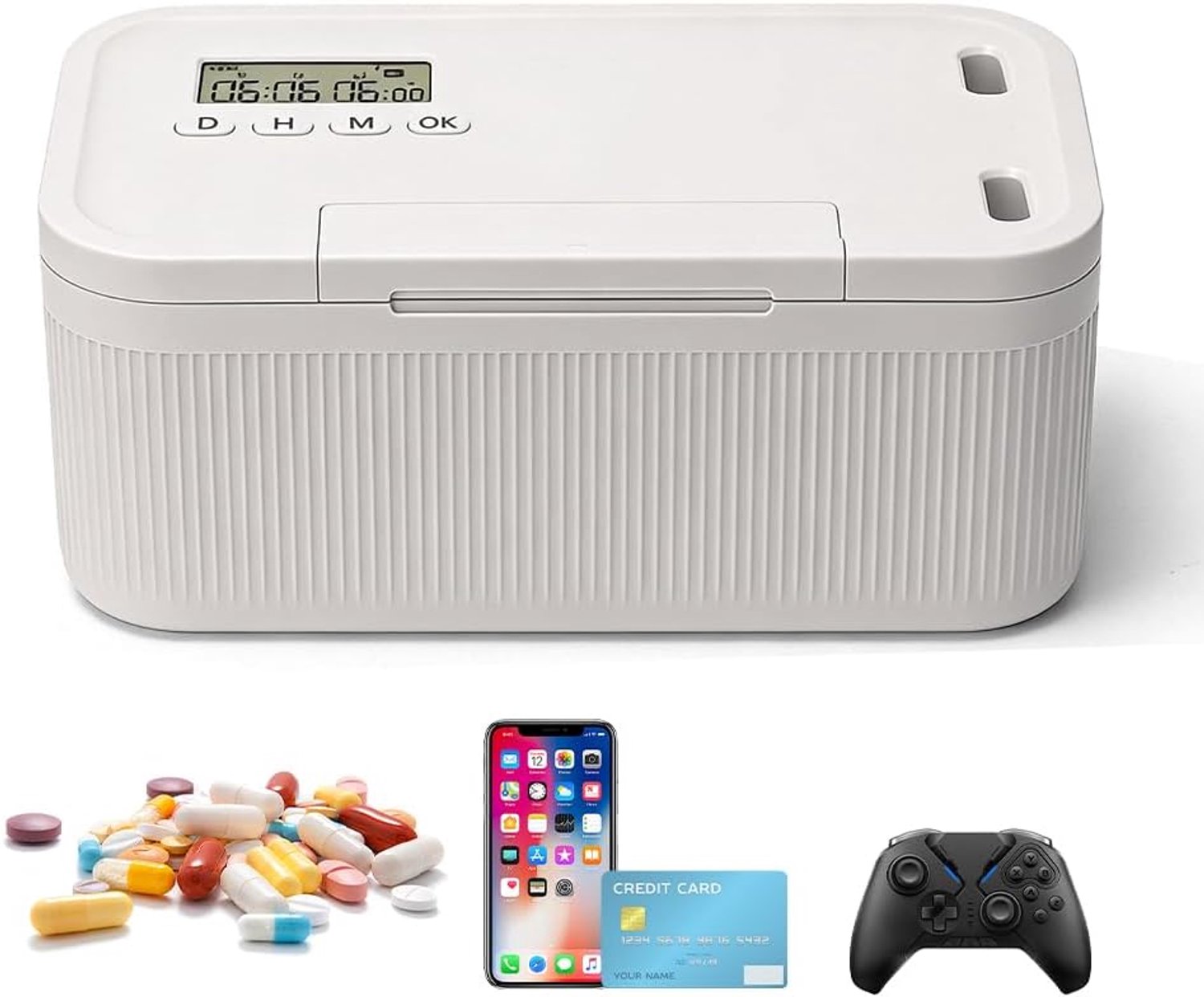 Safe Timed Lock Box, Lockable Storage Box, Mobile Phone Prison with Time Lock, Time Lock Container with 2 Work Modes - ShopVlot