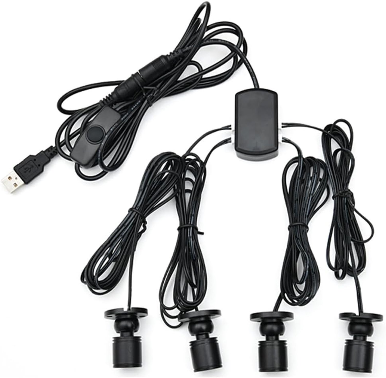 Mini-spot - Zwart - - Dimbare LED-spot met USB-aansluiting - Voor Sieraden en Interieurdecoratie