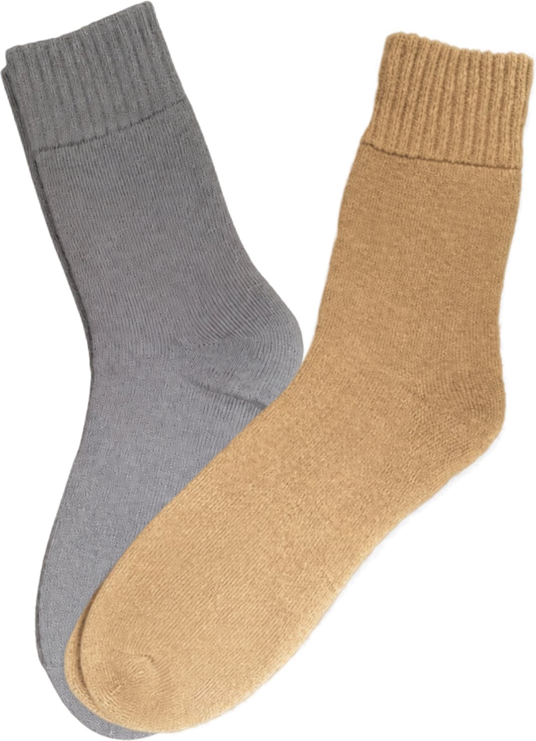 green-goose Alpaca Sokken Heren - 2 Paar - Medium Dikke Wintersokken - Grijs & Bruin - Zacht en Stijlvole Alpaka Sokken Heren - Maat 44-47