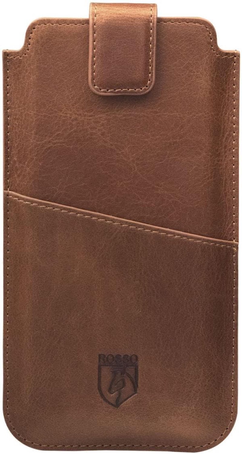Kaartenhouder bruin - echt leer - luxe design - geschikt voor 24 kaarten - ShopVlot