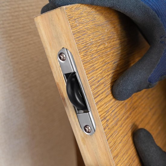 8 stuks rolwielen voor schuifdeuren van kasten met kogellagers, nylon rolwielen voor schuifdeuren van kasten, vervangend beslag voor lades en ramen, stille loopwielen. — afbeelding 3