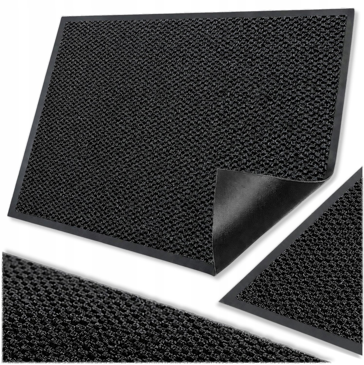 Grote Antraciet Buitenmat 90x150 cm - Antislip & Duurzaam