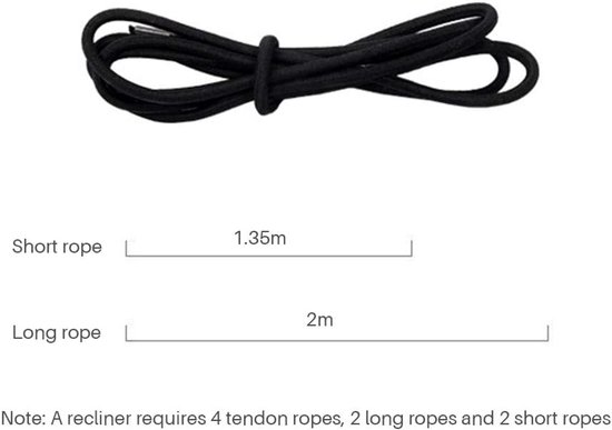 Relax ligstoel, elastisch koord, zonnebed, tuinstoel, strandstoel, vervanging, elastisch koord, patiostoel, elastisch koord draad — afbeelding 5