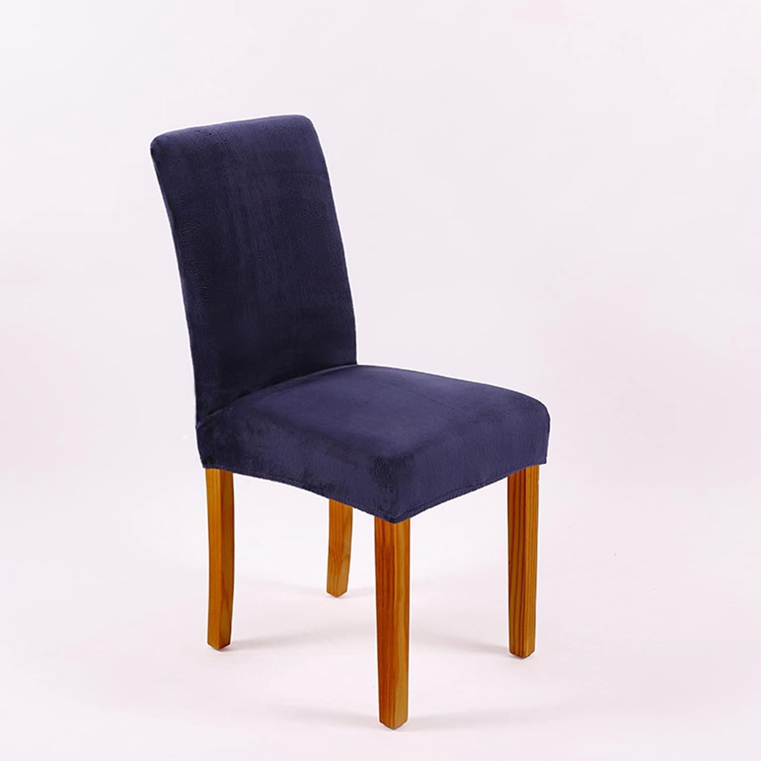 Luxe Fluwelen Stoelhoezen voor Eetkamerstoelen, Afneembare zachte Stoelhoezen Afwasbaar Stoelhoezen Stofdichte Universele Stoelbeschermer voor Keuken, Hotel -blauw-2 STUKS: