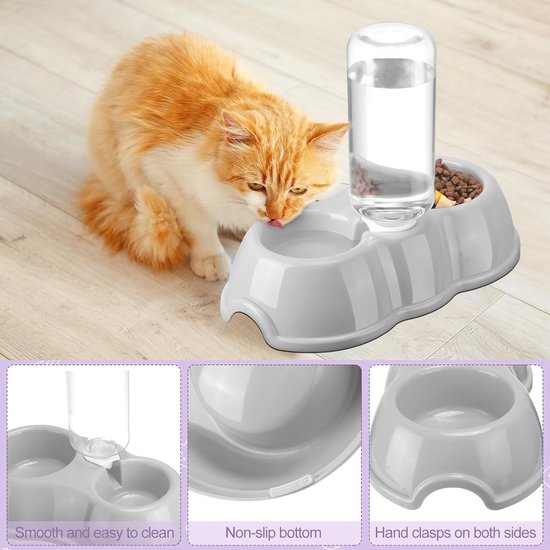 7 stuks kleine kat kitten starterkit kattenbak met schop kattenpoot kattenbak mat dubbele automatische kattenkommen kattenspeelgoed teaser stok kattenhalsband essentiële kits voor 1-3 pond beginner — afbeelding 2