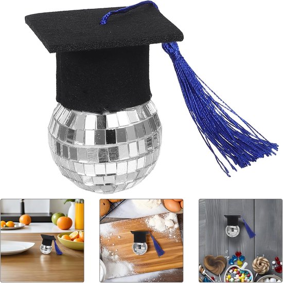 6 Stuks Graduation Hoed Met Franje Feestelijke Afwerking Voor Cupcakes Taarten Tijdens Afstudeerfeesten — afbeelding 5